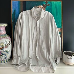 Elegant Light Gray Men's Dress Shirt L 16.5